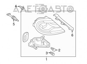 Lampa stânga VW Beetle 17-19 cu LED-uri și capac