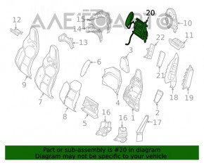 Мотор регулировки подушки коленной подпорки водительского сиденья Mercedes GLC 16-22 сломано крепление