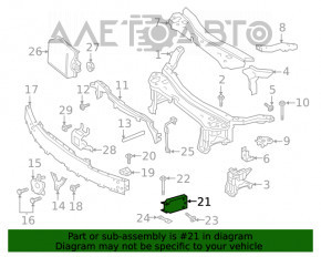 Grila amplificatorului de bara fata dreapta Mercedes GLC 16-22 noua originala OEM