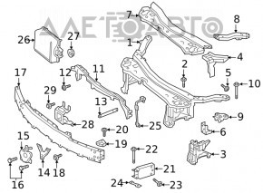 Grila amplificatorului de bara fata dreapta Mercedes GLC 16-22 noua originala OEM