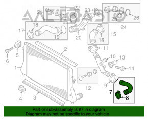 Tubul de intercooler stânga 1 pentru VW Beetle 12-13 2.0T