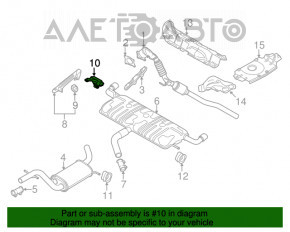 Suportul de evacuare din spate cu tanc pentru VW Beetle 12-19 2.0T cu cauciuc