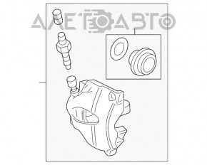 Suportul frontal stânga pentru VW Beetle 12-17 2.0T roșu