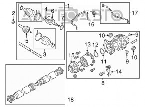 Задний дифференциал редуктор Infiniti JX35 QX60 13- 67к