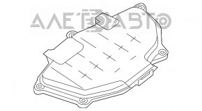 Capacul cutiei de siguranțe sub capota Audi A6 C7 12-18