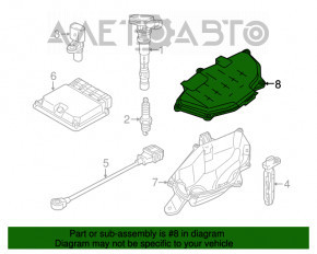 Capacul cutiei de siguranțe sub capota Audi A6 C7 12-18