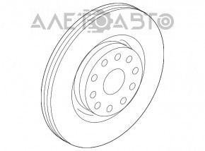 Диск тормозной передний правый VW Beetle 12-17 2.0T 312/25мм под красный суппорт