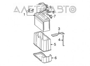 Baterie auto 12V TOYOTA PRIUS 30 10-15 45Ah 300A Asia +- Revers nou neoriginal EXIDE