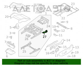 Motorul de reglare a pernei scaunului șoferului Audi A4 B9 17- spate