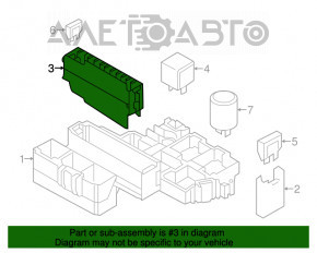 Blocul de siguranțe sub capotă Audi A6 C7 12-18