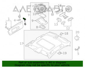 Plafonul de iluminare pentru șoferul Audi A4 B9 17-