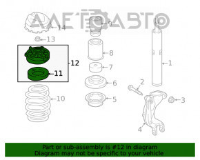 Suport amortizor față dreapta Audi Q8 19- nou OEM original