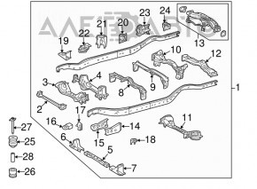 Toyota Sequoia 08-16 partea inferioară a pernei caroseriei, al patrulea nou original OEM