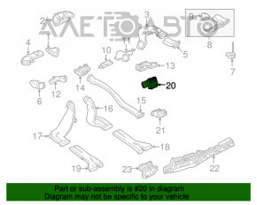 Deflectorul de aer al conductei centrale de aerisire pentru Audi A4 B9 17-