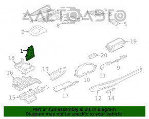 Capacul torpedoului lateral dreapta Audi A4 B9 17- negru