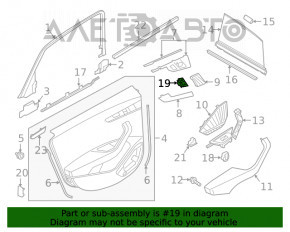 Butonul de blocare centrală din spatele stânga Audi A4 B9 17-