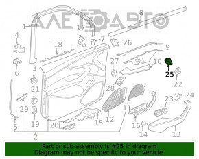 Butonul de blocare centrală din fața dreapta Audi A4 B9 17-