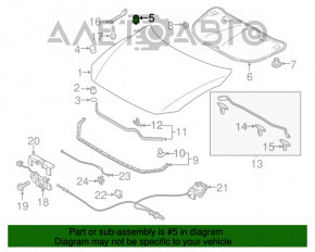 Bara de protecție a capotei Mazda 6 13-21 spate