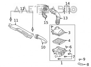 Corpul filtrului de aer Ford Escape MK4 20-22 1.5T, 2.0T, nou, original OEM