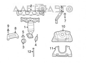 Protecția colectorului Jeep Compass 11-16 2.0 2.4 tip inferior 2