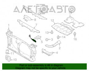 Suportul pentru bara de protecție față stânga Infiniti Q50 14- pe televizor