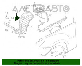 Protecția arcului lateral dreapta pentru Infiniti Q50 14- RWD