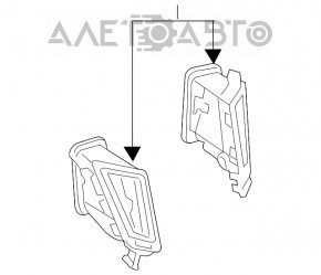 Conducta de aerisire a panoului frontal central stânga Infiniti Q50 14-