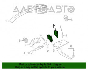 Conducta de aerisire a panoului frontal central stânga Infiniti Q50 14-