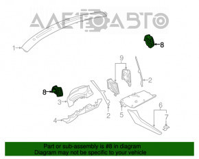 Grila de ventilatie din panoul frontal al soferului Infiniti Q50 14-