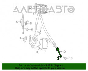 Catarama centurii de siguranță din față dreapta pentru Audi A4 B9 17- negru.