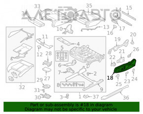 Capac lateral pentru scaunul șoferului stânga Audi A4 B9 17-19 bej, pentru curățare