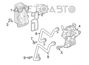 Conducta de racire ulei motor superioara Mercedes GLC 300/350e 16-19 nou original