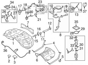 Senzor de presiune a combustibilului Hyundai Veloster 12-17