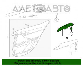 Maneta de control a geamului electric spate stânga pentru Toyota Camry v70 18- negru