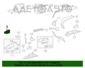 Deflectorul de aer al torpedoului stânga Toyota Camry v70 18- negru