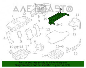 Capacul portbagajului superior Infiniti Q50 14- pe raft