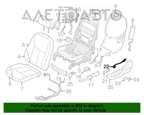 Butonul de control al suportului lombar pentru Infiniti Q50 14-