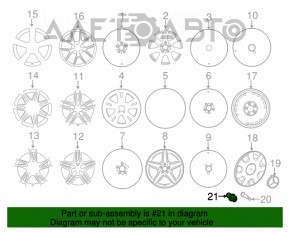 Roată de șurub M14x1.5 Mercedes CLA 14-19 tip 1