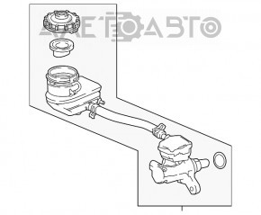 Главный тормозной цилиндр Honda Accord 18-22 без дополнительного бачка