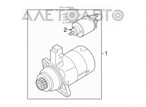 Pornire VW Passat b7 12-15 SUA 2.5 tipul nr. 2