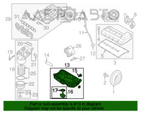 Palet ulei VW Passat b7 12-15 SUA 3.6