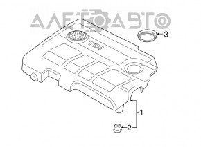 Накладка двигателя VW Passat b7 12-15 USA 2.0TDI