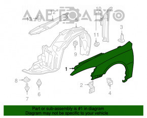 Aripa dreapta fata pentru Honda Accord 06-12 noua Europa