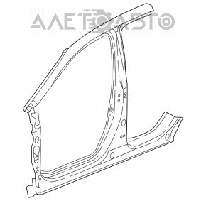 Стойка кузова центральная правая Honda CRV 17-22 на кузове, тычки