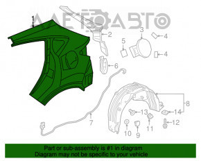 Aripa spate dreapta Honda HR-V 16-22.