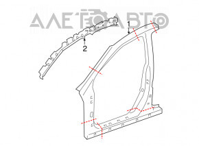 Стойка кузова центральная левая Honda CRV 12-14