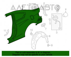 Aripa spate stânga Honda Accord 13-17