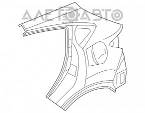 Aripa spate stânga Honda HR-V 16-22 argintie, cheie