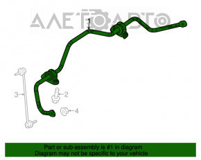 Stabilizatorul frontal Fiat 500 12-19