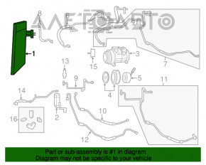 Radiatorul condensatorului de aer condiționat Dodge Grand Caravan 11-20